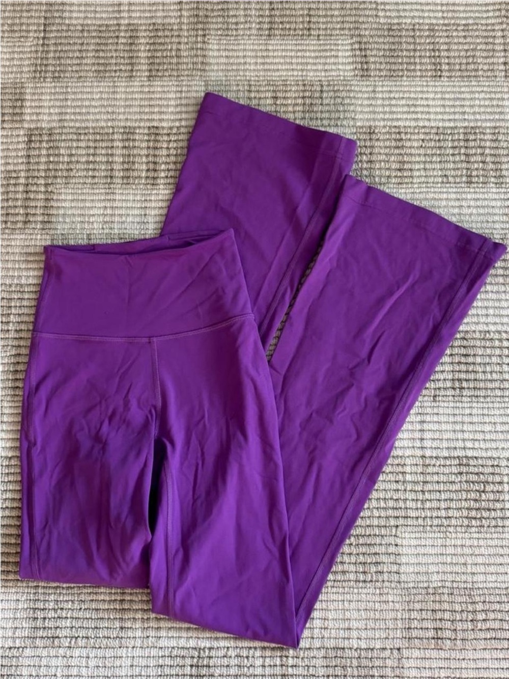 Lululemon Purple High-Waist Flare Yoga Leggings
